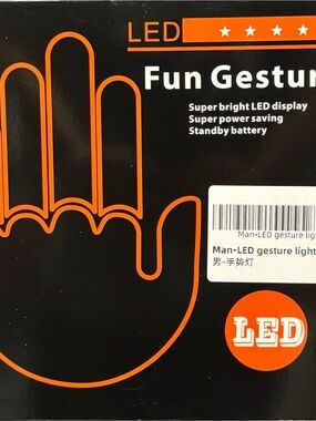 Fun Gesture LED Display - Black & Orange Packaging